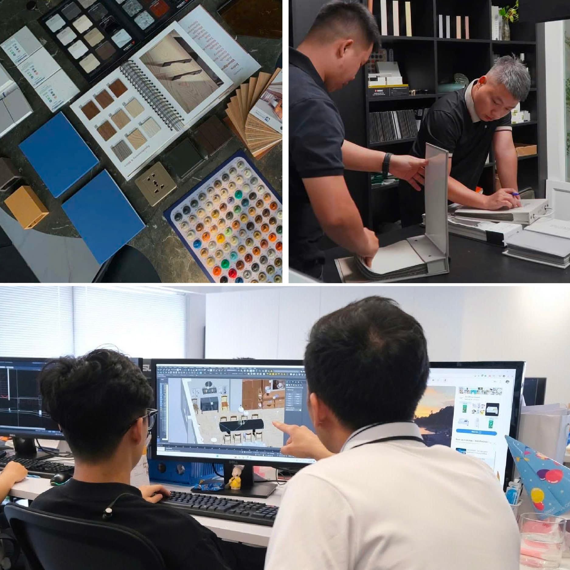 Moodboard, vật liệu & 3D